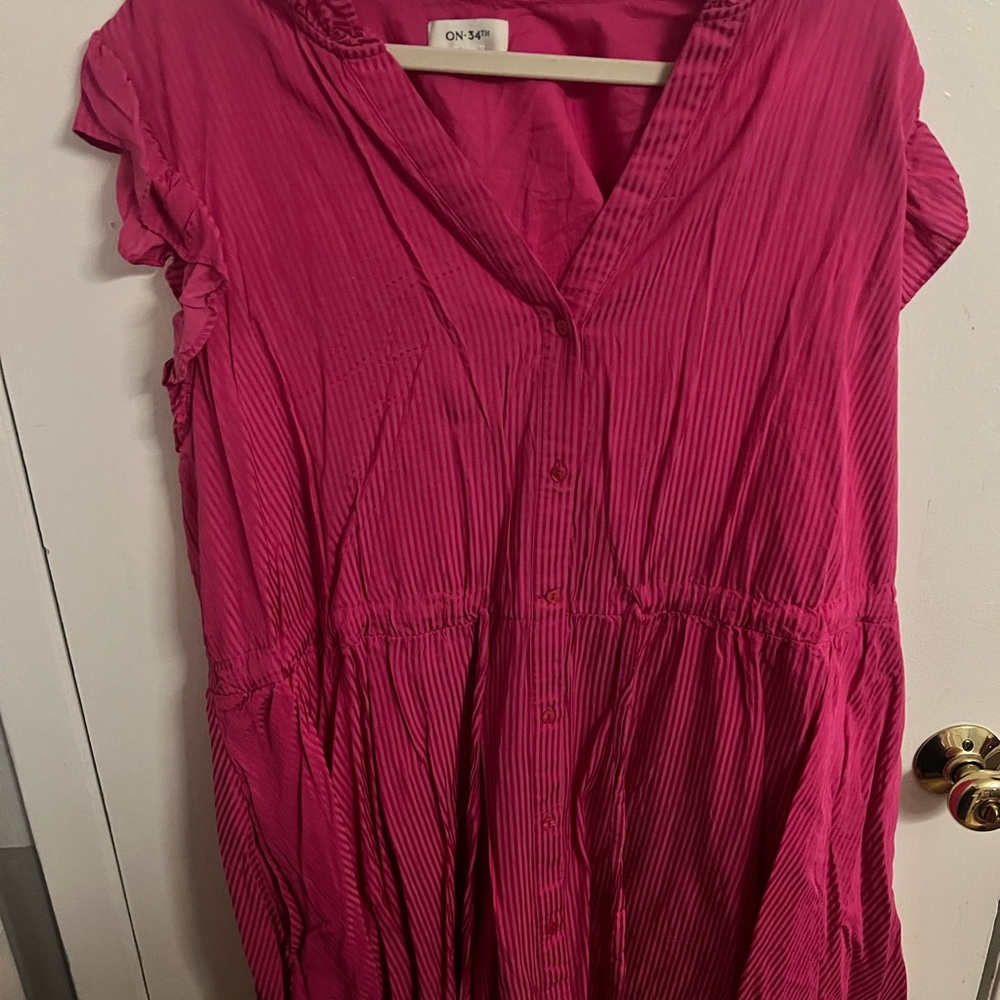 ON 34th Pink Ruffled Dress